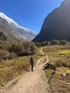 Client while Trekking