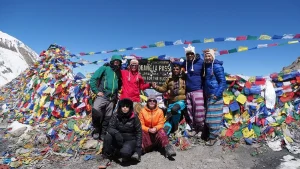 Reaching the top of Thorang